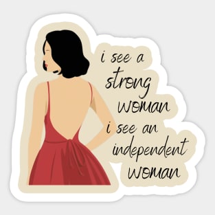 Strong Woman Independent Woman Empowered Woman Sticker